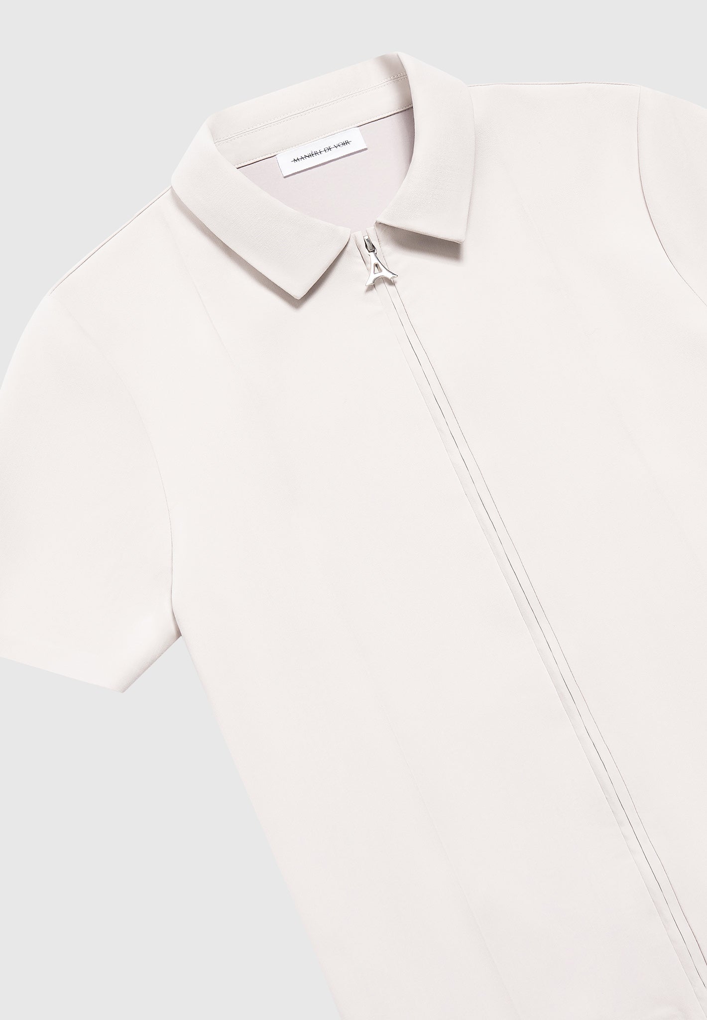 Tailored Shirt With Crease - Stone