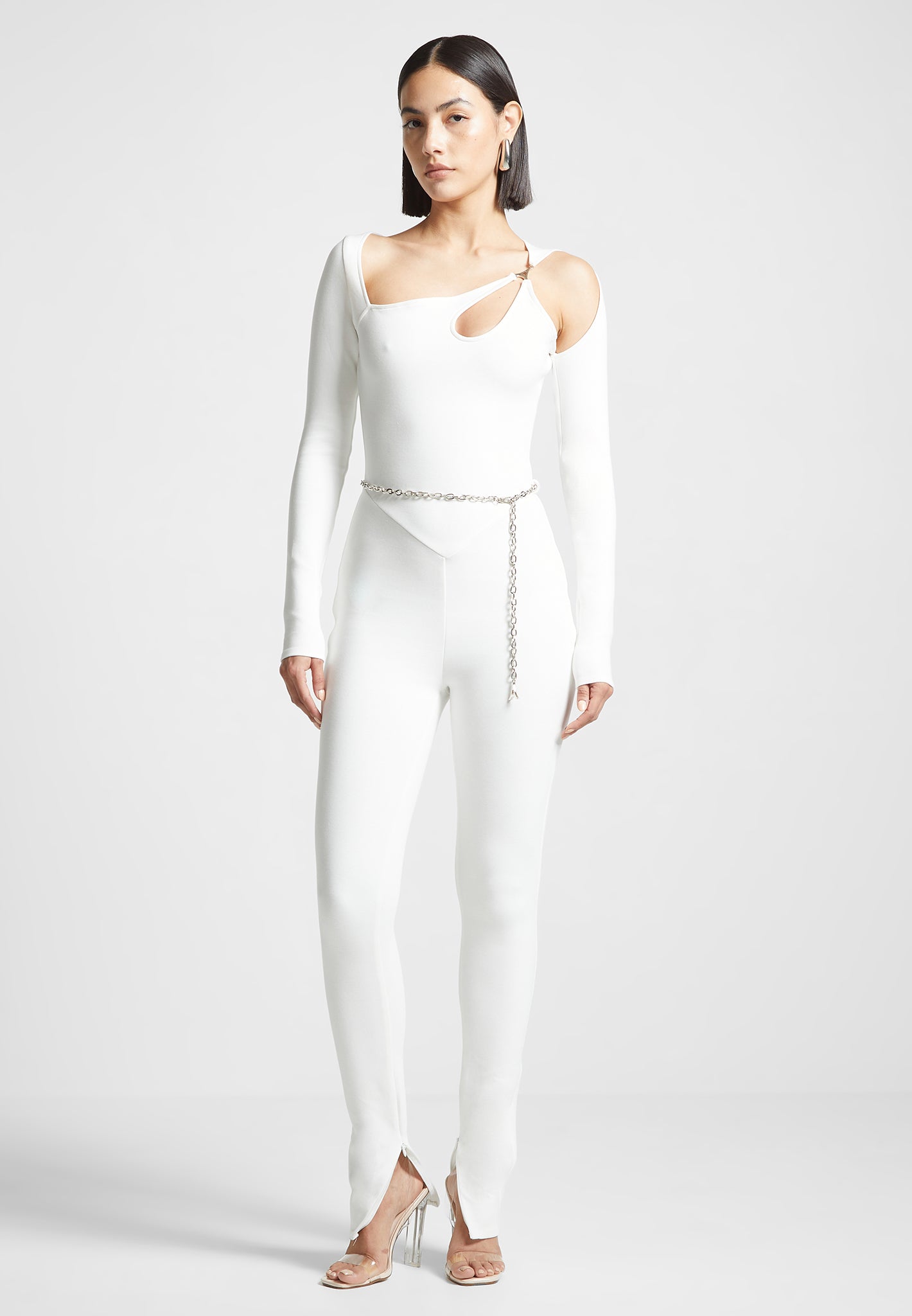 Eiffel Chain Detail Jumpsuit - Off White