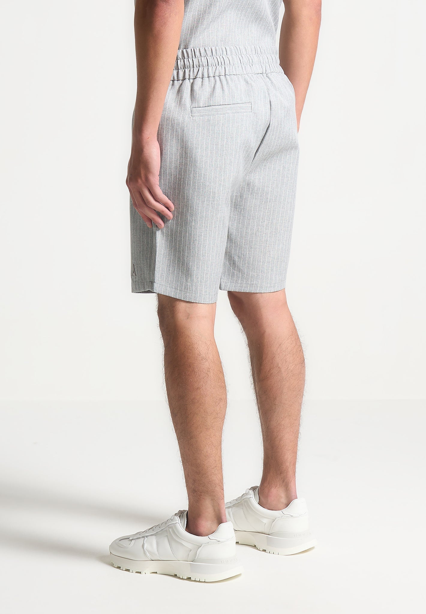Pinstripe Shorts - Grey
