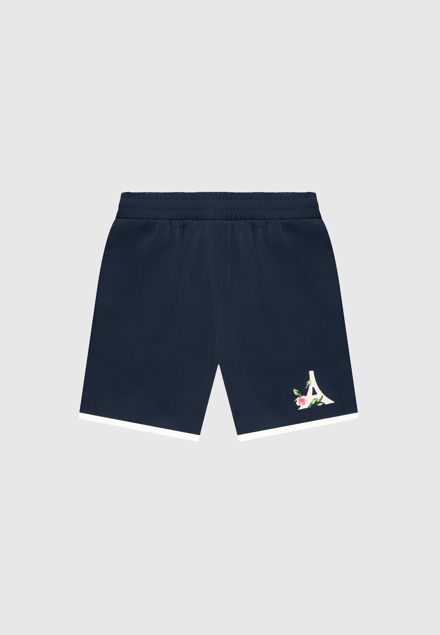 Velvet Eiffel Shorts  - Navy/White